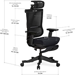 Фото Крісло S6 Air Fabric Black (HF-S6 F/B)