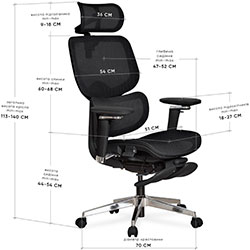 Фото Крісло D2 Air Plus Black (HF-D2 Plus M/B)