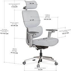 Фото Крісло D2 Air Fabric Grey (HF-D2 F/G)