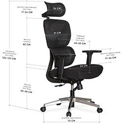 Фото Крісло D1 Air Fabric Black (HF-D1 F/B)