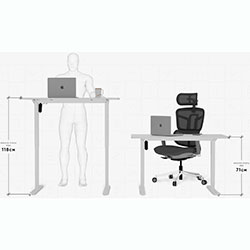 Фото Стіл PowerDesk Lite White (EVO-201 Lite W/W)