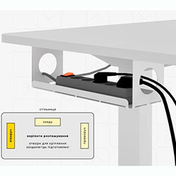 Фото Стіл PowerDesk Lite White (EVO-201 Lite W/W)