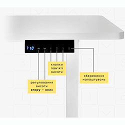 Фото Стіл PowerDesk Lite White (EVO-201 Lite W/W)