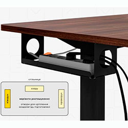 Фото Стіл PowerDesk Lite Walnut (EVO-201 Lite Walnut /B)