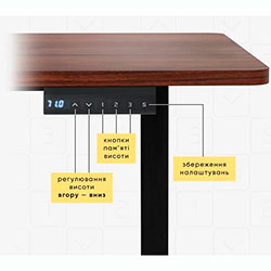 Фото Стіл PowerDesk Lite Walnut (EVO-201 Lite Walnut /B)