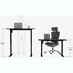 Фото Стіл PowerDesk Lite Black (EVO-201 Lite B/B)