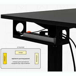 Фото Стіл PowerDesk Lite Black (EVO-201 Lite B/B)