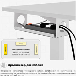 Фото Стіл PowerDesk Energy White (EVO-201 Energy W|/W)
