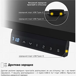 Фото Стіл PowerDesk Energy Black (EVO-201 Energy B/B)