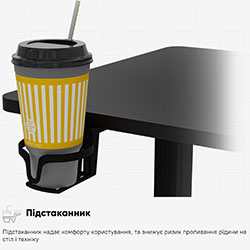 Фото Стіл PowerDesk Energy Black (EVO-201 Energy B/B)