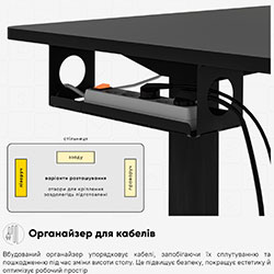Фото Стіл PowerDesk Energy Black (EVO-201 Energy B/B)