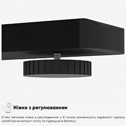 Фото Стіл PowerDesk Energy Black (EVO-201 Energy B/B)