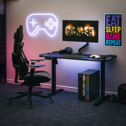 Фото Стіл PowerDesk Carbon RGB (EVO-201 Carbon /B)