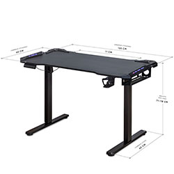 Фото Стіл PowerDesk Carbon RGB (EVO-201 Carbon /B)