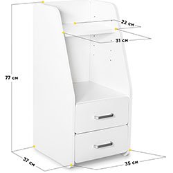 Фото Тумба BD-C12 White з надбудовою (BD-C12 W)