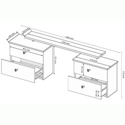 Фото Туалетний столик 4ШХ Luiza / Луїза LZ-74-WB