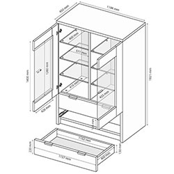 Фото Сервант 2ДВ Roma / Рома RM-112-WB