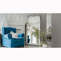 Фото Дзеркало з підставкою Manchester / Манчестер 1700 Срібло Elite Decor MR-77-SL