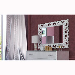 Фото Дзеркало Pionia / Піонія 1000х800 Біле Elite Decor MR-81-WH