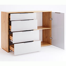 Фото Комод 1ДВ 4ШХ Asti / Асті AS-64-WB