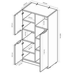 Фото Пенал 3ДВ Asti Junior / Асті Джуніор AS-105-WB
