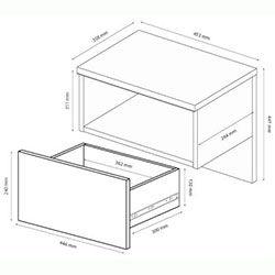 Фото Тумба підвісна 1ШХ Lucca / Лука (2 шт.) LC-41-WB