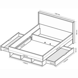 Фото Ліжко Luna Junior / Луна Джуніор з шухлядами 120х200 LN-132-LV