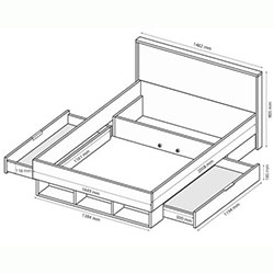 Фото Ліжко Luna Junior / Луна Джуніор з шухлядами 140х200 LN-134-LV