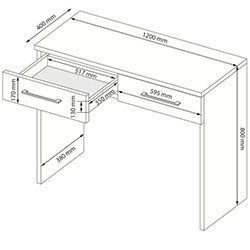 Фото Туалетний столик 2ШХ Family / Фемелі FM-72-WB