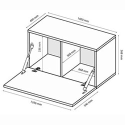 Фото Секція 43 TV 140 Box / Бокс Білий BX-43-WB