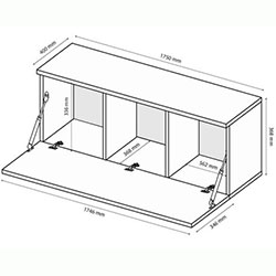 Фото Секція 44 TV 175 Box / Бокс Білий BX-44-WB