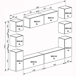 Фото Вітальний набір Box / Бокс F1 BX-F1-WB/BL
