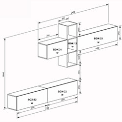 Фото Вітальний набір Box / Бокс V4 BX-V4-WB/BL