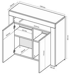 Фото Комод 2ДВ Modern / Модерн MD-162-WB