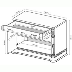 Фото Комод 2ДВ Chicago / Чикаго Білий CH-22-WB