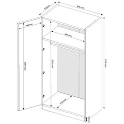 Фото Шафа 2ДВ Megy / Мегі без дзеркал MG-22-GG
