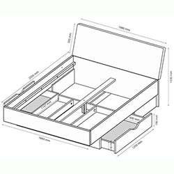 Фото Ліжко м’яке з шухлядами Teo / Тео 160х200 TO-36-AG