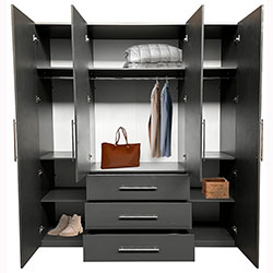 Фото Шафа 4дв 3шх Magnum / Магнум Глянець Антрацит MG-14-AN