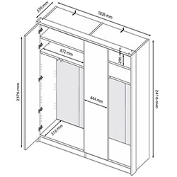 Фото Шафа Bruno / Бруно 4дв без дзеркал BR-24-CM