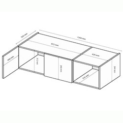 Фото Антресоль Dominika / Домініка 3дв DK-03-GT