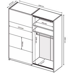 Фото Шафа-купе Barton / Бартон 2,0х2,4м з дзеркалом BT-86-WM