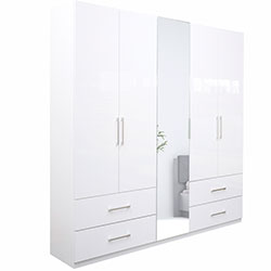 Фото Шафа 5дв 4шх Alba / Альба Глянець Білий AL-15-WB