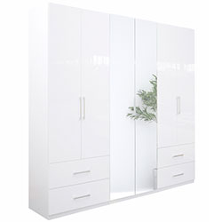 Фото Шафа 6дв 4шх Alba / Альба Глянець Білий AL-16-WB