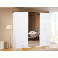 Фото Шафа 6дв 4шх Alba / Альба Глянець Білий AL-16-WB