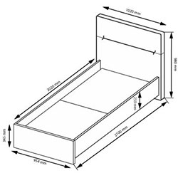 Фото Ліжко Family / Фемелі NEW 90х200 FM-33-WB