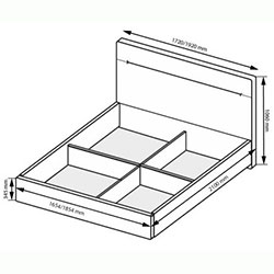 Фото Ліжко з під’ємним механізмом Family / Фемелі 180х200 FM-49-WB