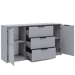 Фото Комод 2дв 3шх 1,6м Roma Color / Рома Сіра Лава Глянець RС-166-GL