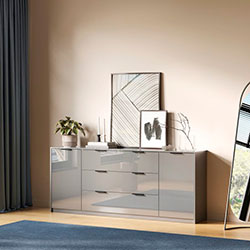 Фото Комод 2дв 3шх 1,6м Roma Color / Рома Сіра Лава Глянець RС-166-GL