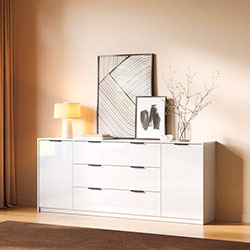 Фото Комод 2дв 3шх 2,0м Roma Color / Рома Білий Глянець RC-162-WB