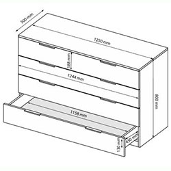 Фото Комод 4ШХ Lori / Лорі LR-64-GC